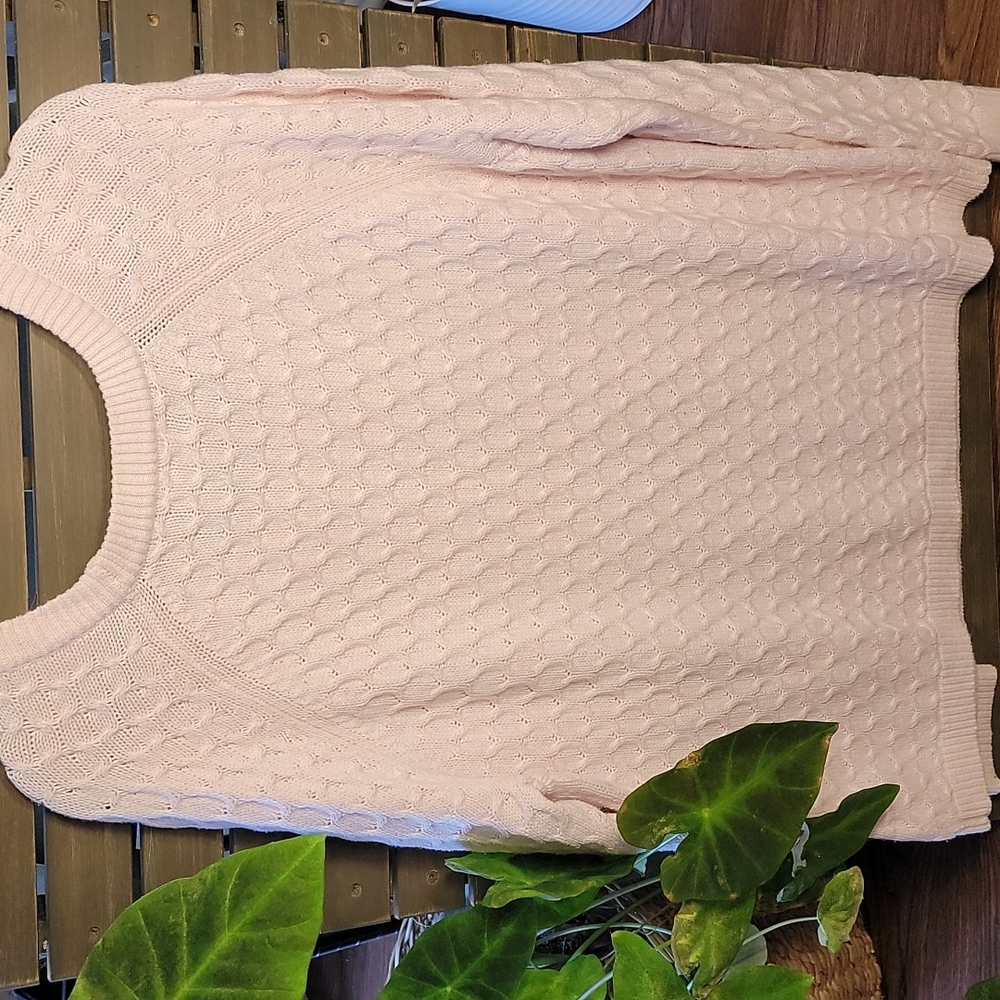Old Navy 2XL Light Pink Heavy Knit Sweater - Picture 3 of 3